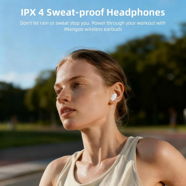 Alt view image 5 of 6 - 5.4 Wireless Earbuds Bluetooth Small Headphones for iPhone/Android | Noise Cancelling Earphones Bass Stereo Music,Mini Ear Buds with Microphone for Apple iPhone 17 Air 16 for Samsung Galaxy S26