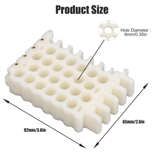 Alt view image 2 of 6 - 6x4 Hole Network Cable Comb Organizer Panel | For CAT5/6/7/8 Cables | 9mm/0.35in Slot Width | Server Rack Wire Management | Neatly Dress & Bundle Cords(6x4 Holes)