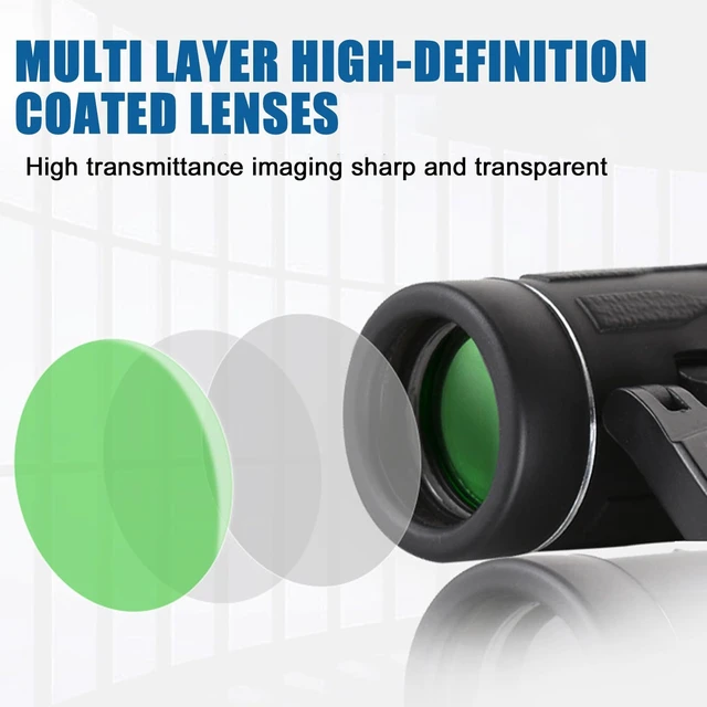 Alt view image 4 of 5 - Small Compact Binoculars for Adults Kids,10x22 Mini Binocular for Traveling Sightseeing Birds Watching, Night Vision Binoculars for Concert Theater Opera,with Phone Adapter,Lightweight Pocket Folding