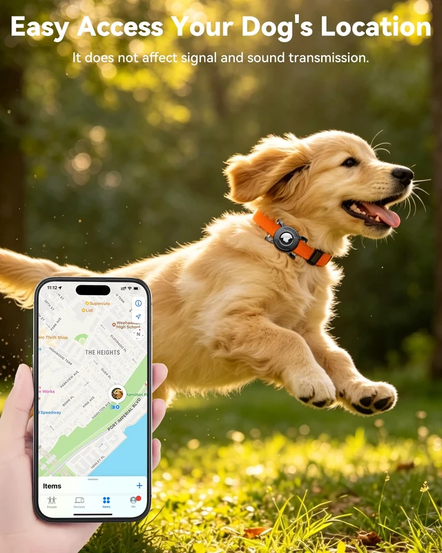 Alt view image 6 of 6 - 2 Pack IPX8 Waterproof Dog Collar Holder for Apple AirTags 1st & 2nd Gen, for Airtag Cat Collar Holder, TPU with Removable Metal Loop, Fits 1" Width Collar, Easy to Install, Lightweight, Black