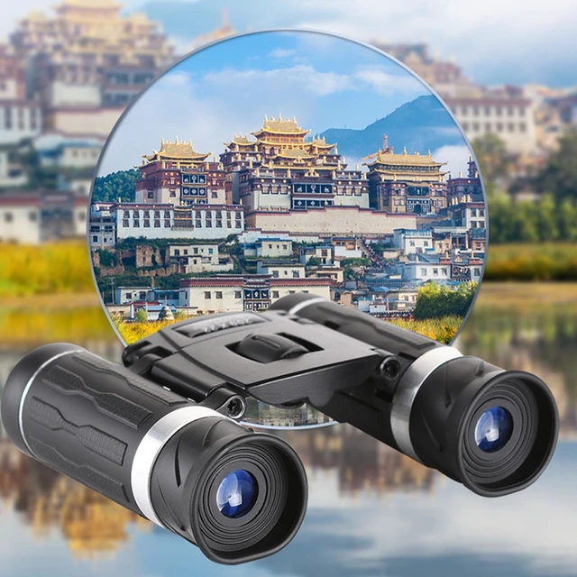 Alt view image 5 of 5 - Small Compact Binoculars for Adults Kids,10x22 Mini Binocular for Traveling Sightseeing Birds Watching, Night Vision Binoculars for Concert Theater Opera,with Phone Adapter,Lightweight Pocket Folding