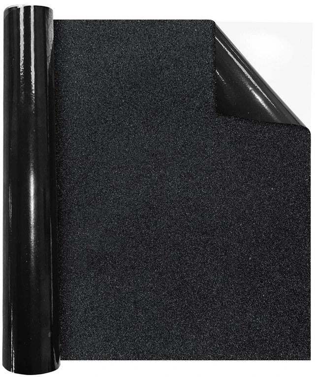 Main image of Black Aquarium Background, Static Cling Vinyl, 15.7 x 59.1 in | Reusable fish tank wallpaper with strong hold, clean removal and easy repositioning for a solid black aquarium backdrop