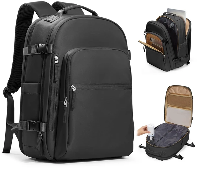 Main image of Vacuum Backpack Travel with Pump, Airline Approved Carry On Backpack | Travel Backpack with Vacuum System, 15.6" Laptop Compartment, Water-Resistant, Shoe Compartment & USB Charging Port