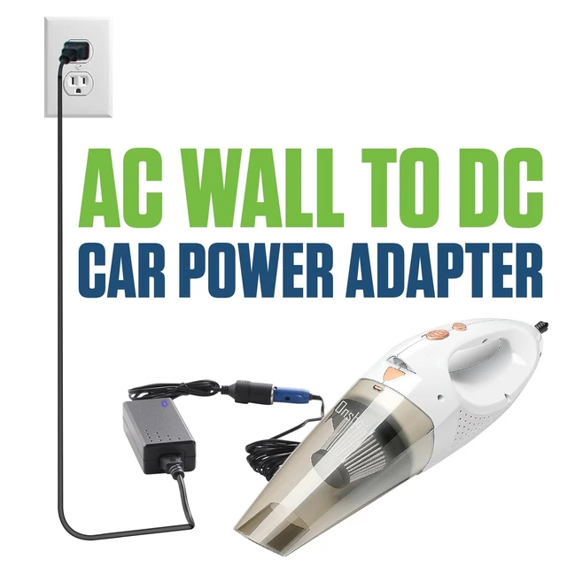 Alt view image 3 of 7 - AC to DC Car Power Converter Adapter, 110V/120V AC Wall Outlet to 12V DC Cigarette Lighter Socket, 8.5A 102W Power Supply Adapter for Car Accessories, GPS, Phones, Dash Cams, Mini Vacuums