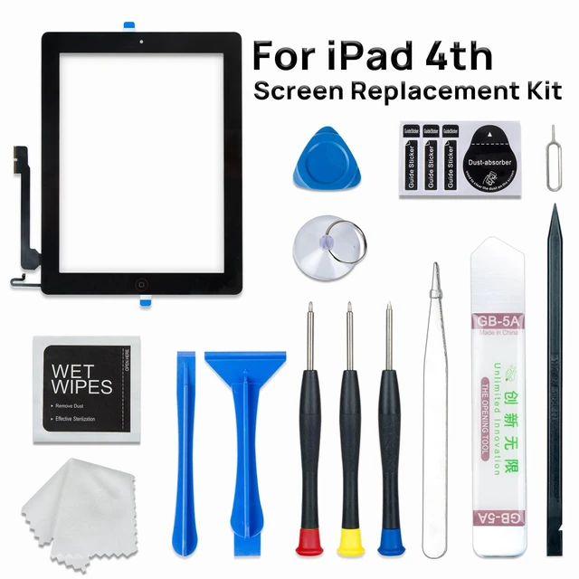 Alt view image 4 of 5 - for iPad 4 4th Generation Screen Replacement Digitizer Touch Glass for iPad A1458 A1459 A1460 with Home Button