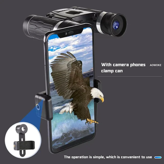 Alt view image 6 of 7 - Binoculars for Adults Kids with Phone Adapter Compact 10x22 Lightweight Mini Pocket Binoculars for Bird Watching Hunting, Concerts Opera Theater Travel Outdoor Adventures Whale Watching