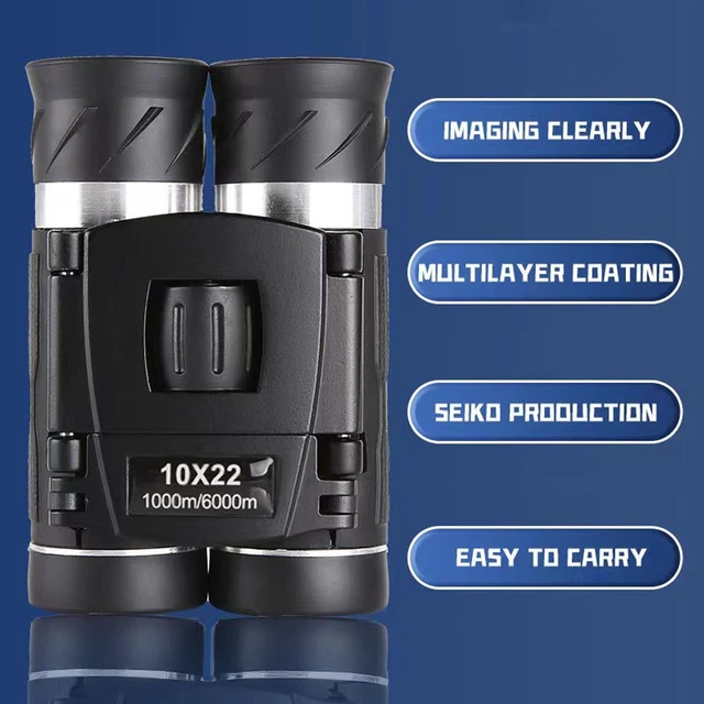 Alt view image 7 of 7 - Binoculars for Adults Kids with Phone Adapter Compact 10x22 Lightweight Mini Pocket Binoculars for Bird Watching Hunting, Concerts Opera Theater Travel Outdoor Adventures Whale Watching