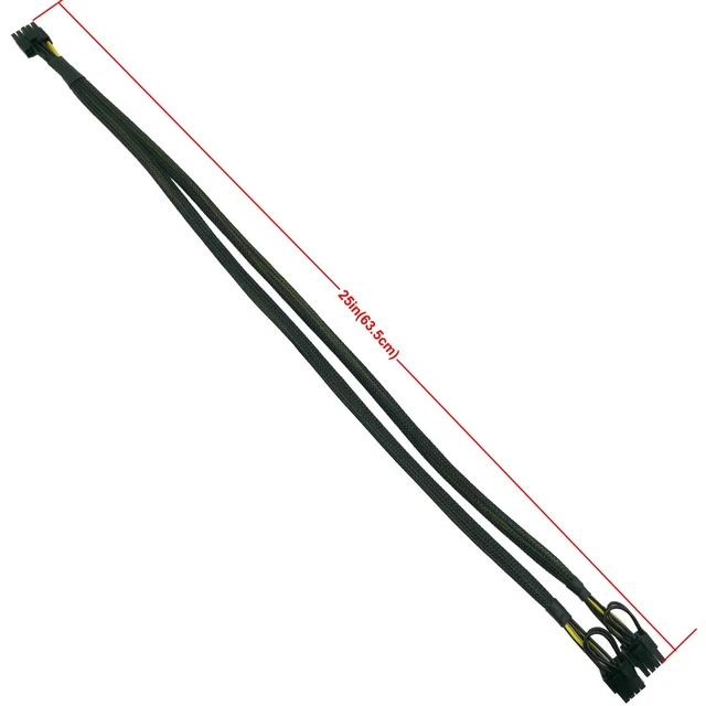 Alt view image 4 of 6 - GPU Power Cable for HP DL580 DL585 DL980 G7 Server, 10 Pin to Dual PCI-E 8 Pin(6+2) Power Adapter Splitter 25-in(63.5cm)