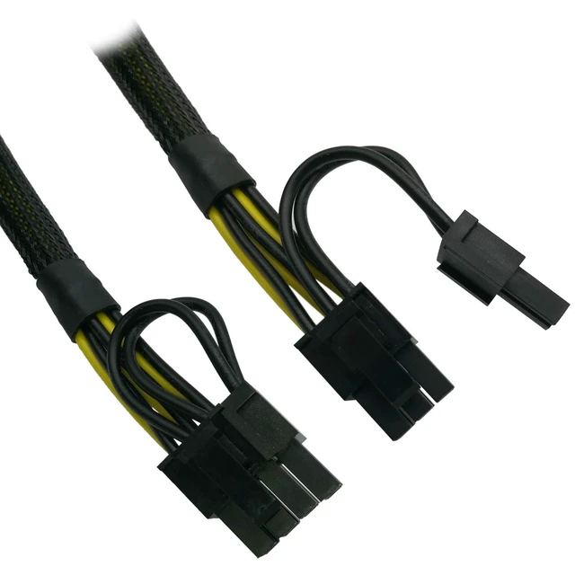 Alt view image 3 of 6 - GPU Power Cable for HP DL580 DL585 DL980 G7 Server, 10 Pin to Dual PCI-E 8 Pin(6+2) Power Adapter Splitter 25-in(63.5cm)