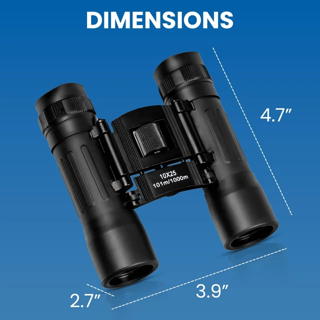 Alt view image 5 of 7 - TrekTonic Compact 10x25 High Powered Binoculars For Adults and Kids, Portable with Neck Strap, Birdwatching, Outdoor Activities