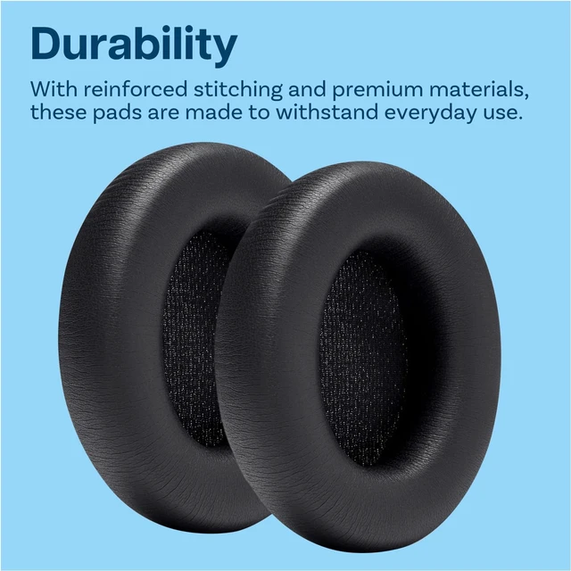 Alt view image 5 of 5 - Ear Pads Replacement for Beats Studio Pro Wireless Noise Cancelling Headphones by Memory Foam and Protein PU Ear Pad Cushions Noise Isolation Earpads Replacement Black