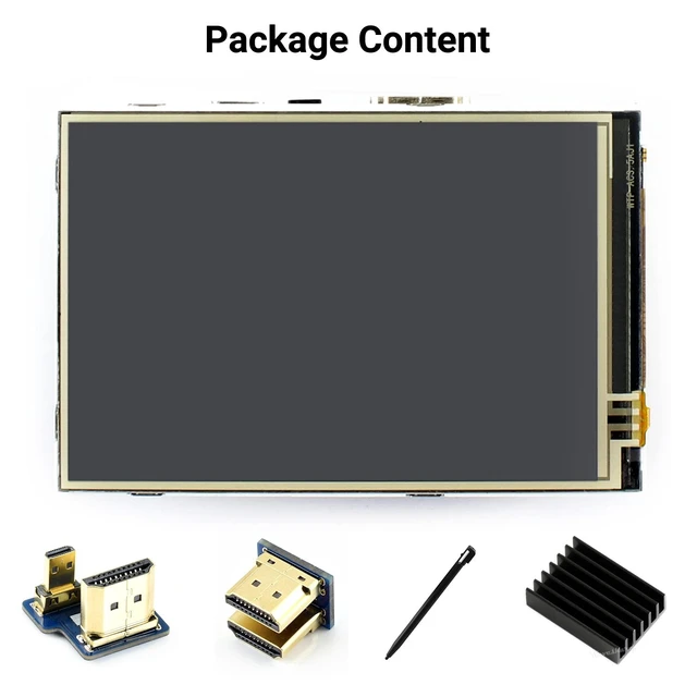Alt view image 2 of 6 - 3.5inch Resistive Touch Screen LCD, Compatible with Raspberry Pi 5/4B/3B/Zero/Zero W/Zero 2W/Pico/Pico W/Pico WH, 480×320, HDMI, IPS, Supports Windows 11/10 / 8.1/8 / 7