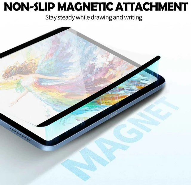 Alt view image 7 of 7 - Magnetic Reusable Paper-Feel Film for iPad Pro 11" M5/M4 (2025/2024), with 2 Extra Pencil Tips, Detachable Matte Screen Protector, Anti-Glare & Bubble-Free, Scratch Resistant & HD Clarity