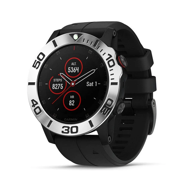 Alt view image 2 of 3 - Stainless Steel Bezel Ring Compatiable with Fenix 5X Plus Bezel Ring Adhesive Cover Anti Scratch & Collision Protector for Watch Accessory (Silver-Not Fit Fenix 5 / 5X)