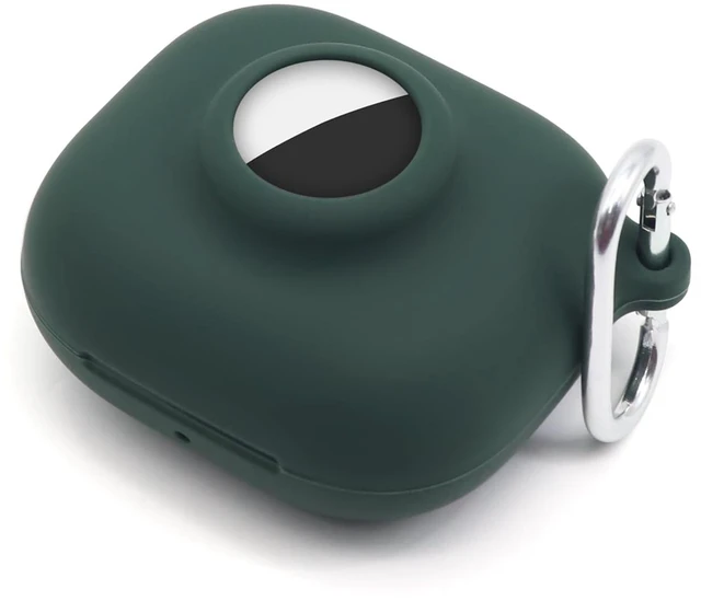 Main image of Compatible for Beats Powerbeats Pro 2 Air Tag Case,2 in 1 Silicone Protective Skin Sleeve with Airtag Holder,Find Your Headphone Cover with Carabiner,Dark Green