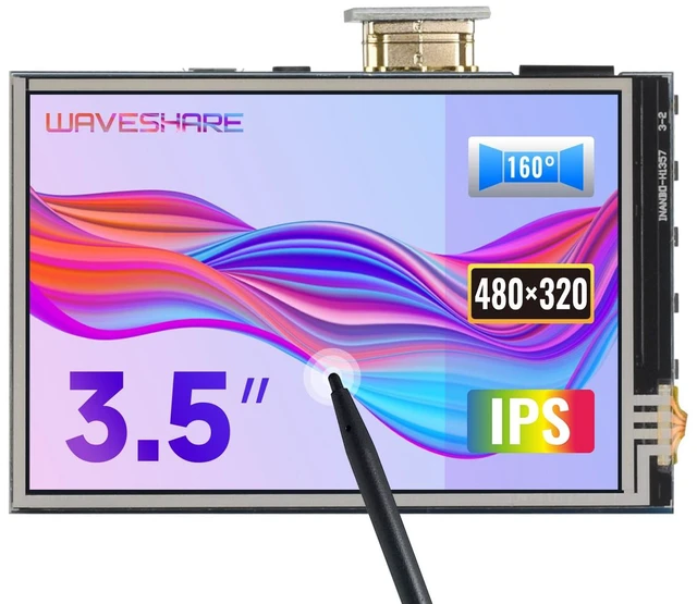 Main image of 3.5inch Resistive Touch Screen LCD, Compatible with Raspberry Pi 5/4B/3B/Zero/Zero W/Zero 2W/Pico/Pico W/Pico WH, 480×320, HDMI, IPS, Supports Windows 11/10 / 8.1/8 / 7