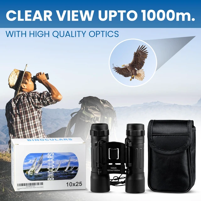 Alt view image 6 of 7 - TrekTonic Compact 10x25 High Powered Binoculars For Adults and Kids, Portable with Neck Strap, Birdwatching, Outdoor Activities