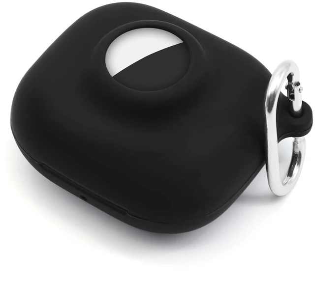 Main image of Compatible for Beats Powerbeats Pro 2 Air Tag Case,2 in 1 Silicone Protective Skin Sleeve with Airtag Holder,Find Your Headphone Cover with Carabiner,Black