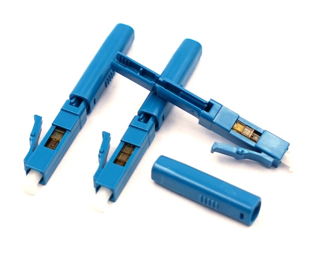 Main image of 10pcs LC UPC Fiber Optic Quick Connector wiht Matched Tools Single Mode Mechanical Fast Connectors Adapter for FTTH CATV Network Instrument for 2x3mm Butterfly Cable