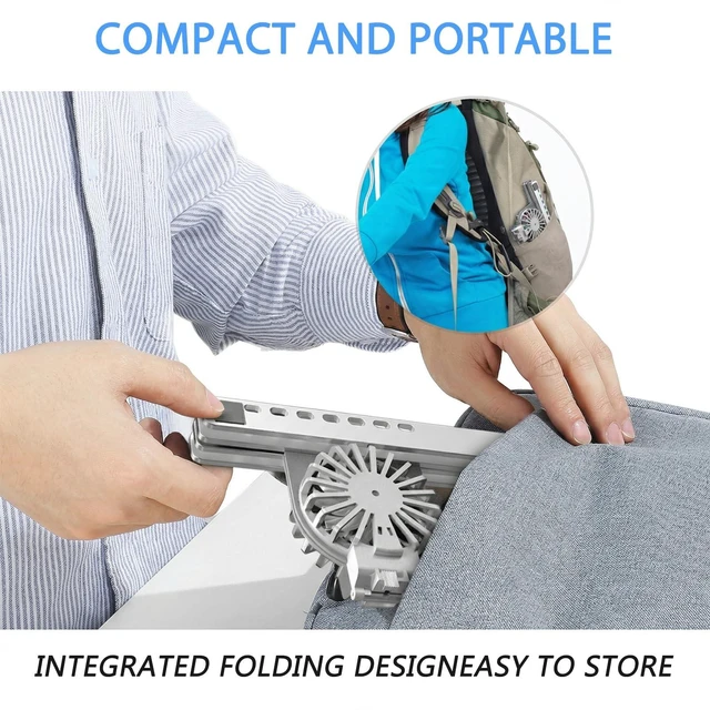 Alt view image 4 of 6 - Laptop Cooling Stand with Dual RGB Fans, 7-Level Adjustable Height, Aluminum Ergonomic Laptop Cooler for 11-17'' Notebook (Silver)
