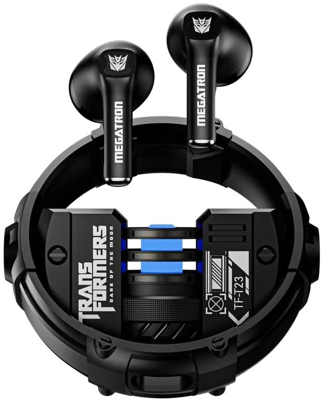 Main image of T23 Wireless Bluetooth Earbuds - Premium Zinc Alloy Case RGB Breathing Lights, Gaming Mode, 13mm Loudspeaker, Deep Bass Sound, Long Battery Life, Type-C Fast Charge (Megatron Black)