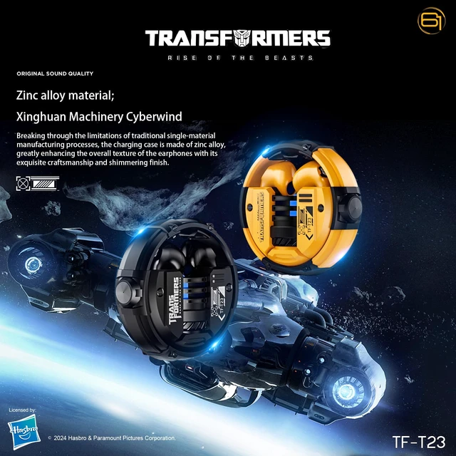 Alt view image 6 of 7 - T23 Wireless Bluetooth Earbuds - Premium Zinc Alloy Case RGB Breathing Lights, Gaming Mode, 13mm Loudspeaker, Deep Bass Sound, Long Battery Life, Type-C Fast Charge (Megatron Black)