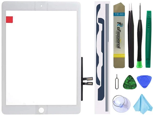 Main image of Dedia White Touch Screen Replacement Parts Digitizer Glass Assembly for iPad 6 6th Generation 2018 9.7inch (A1893 A1954) Without Home Button+Pre-Installed Adhesive +Professional Tool Kit
