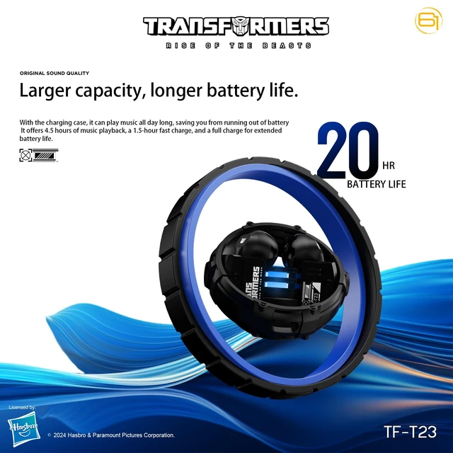 Alt view image 7 of 7 - T23 Wireless Bluetooth Earbuds - Premium Zinc Alloy Case RGB Breathing Lights, Gaming Mode, 13mm Loudspeaker, Deep Bass Sound, Long Battery Life, Type-C Fast Charge (Megatron Black)