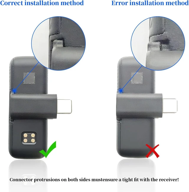 Alt view image 3 of 6 - for Mic Mini Mobile Phone Adapter iOS Lighting Adapter Replacement for DJI Mic Mini,Support for iOS Phone 11,12,13,14,XS Max,PC,Mac(NOT for DJI Mic 1/2)