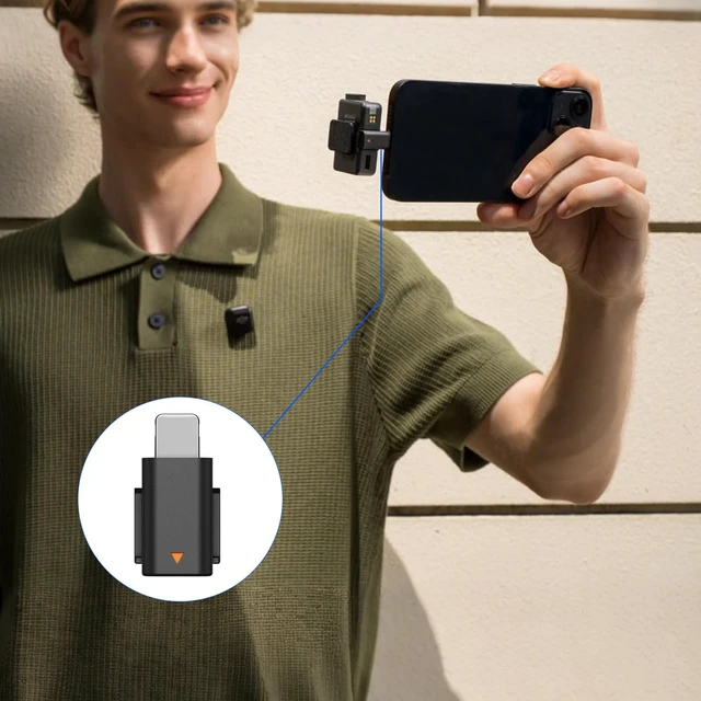 Alt view image 5 of 6 - for Mic Mini Mobile Phone Adapter iOS Lighting Adapter Replacement for DJI Mic Mini,Support for iOS Phone 11,12,13,14,XS Max,PC,Mac(NOT for DJI Mic 1/2)