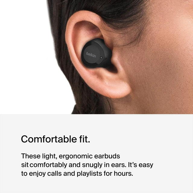 Alt view image 6 of 6 - SoundForm Bolt True Wireless Earbuds, Wireless Charging, 28H | In-ear Bluetooth earbuds, IPX4 sweat resistant, USB-C and Qi charging case, mono mode, gym, commute, travel