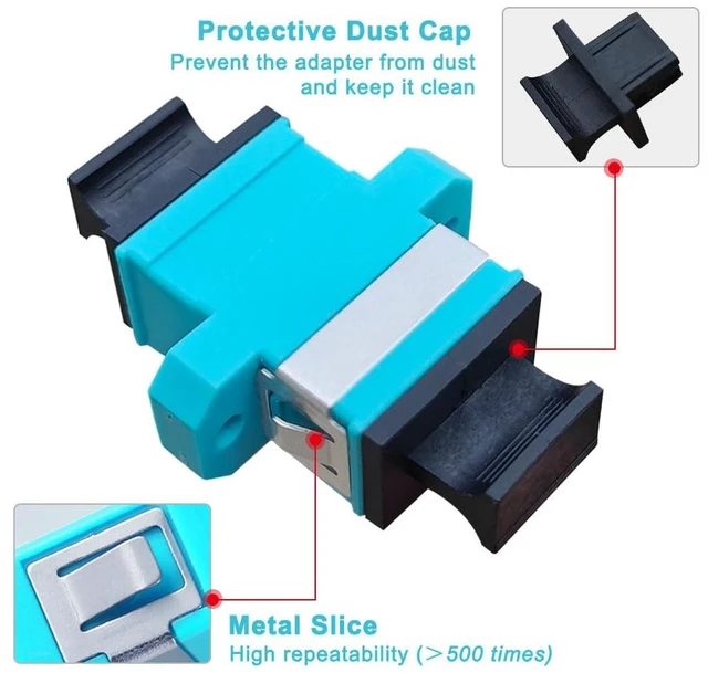 Alt view image 5 of 7 - 25Pcs MPO OM3 Fiber Optical Coupler Key Up to Key Down 8/12/24 Core Adapter