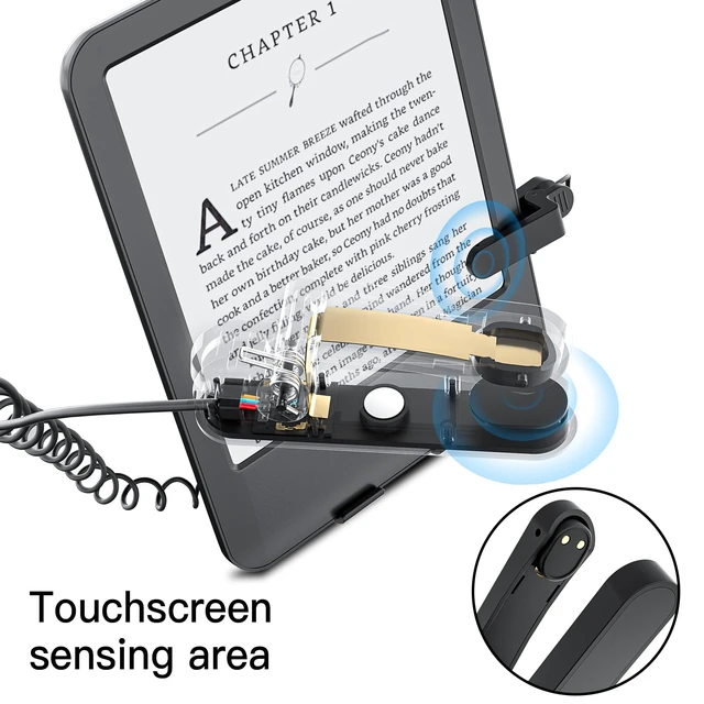 Alt view image 6 of 6 - Remote Control Page Turner and Stand for Kindle Paperwhite Oasis eReaders,Clicker Page Turner Forward and Backward,Kindle Accessories for iPhone,iPad,Tablets Reading,Camera Video Record &Selfie