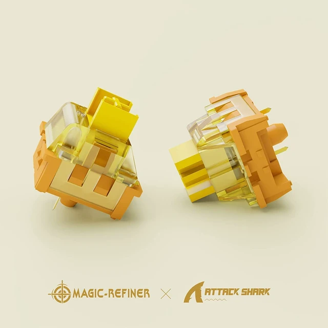 Alt view image 7 of 7 - x Banana Yellow Switches for Mechanical Keyboard DIY, 38gf Linear Keyswitch 3 Pins, Pre Lubed with POM Stem Compatible for MX Mechanical Keyboard Switches Set (100PCS,Yellow)