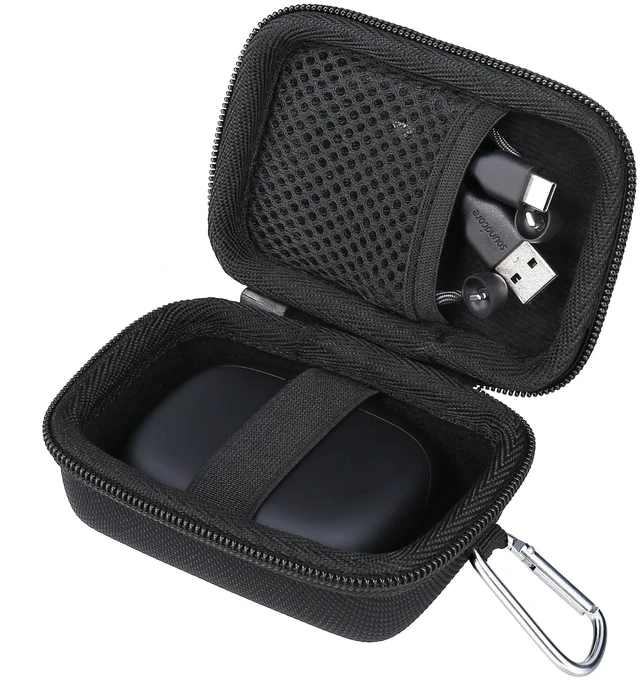 Main image of Hard Case for Anker Soundcore AeroFit 2 Headphones, Black | EVA hard shell, Water-resistant design, Dust-resistant design, Elastic retention strap, Case only
