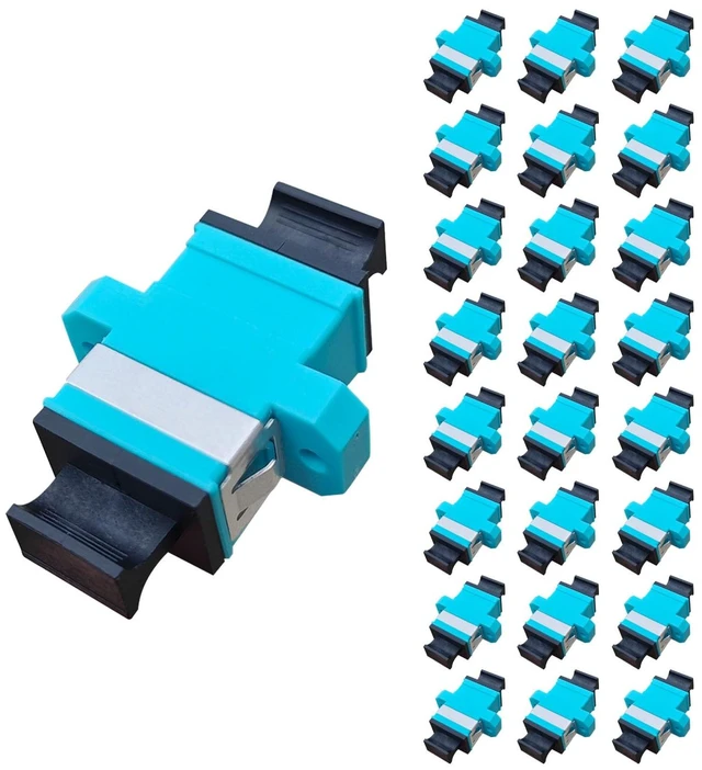 Main image of 25Pcs MPO OM3 Fiber Optical Coupler Key Up to Key Down 8/12/24 Core Adapter