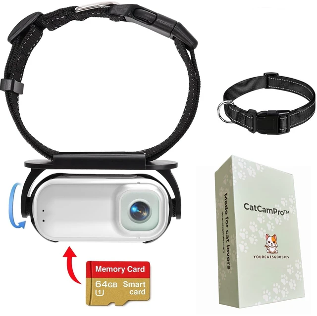 Main image of Cat Camera Collar Catcampro POV 4 Hour 4k Video Recording Pet-Friendly Cat Action *1M+ Social Media Followers* Indoor/Outdoor Camera No WiFi Needed