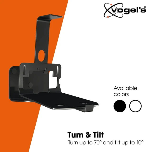 Alt view image 4 of 6 - Sound 3205 Universal Speaker wall Mount | Max. 15 lbs (6.5 kg) | Tiltable up to 10º | Swivels up to 70º (Left/Right) | Also fits Sonos Five & Play:5 | Black | 1 Mount