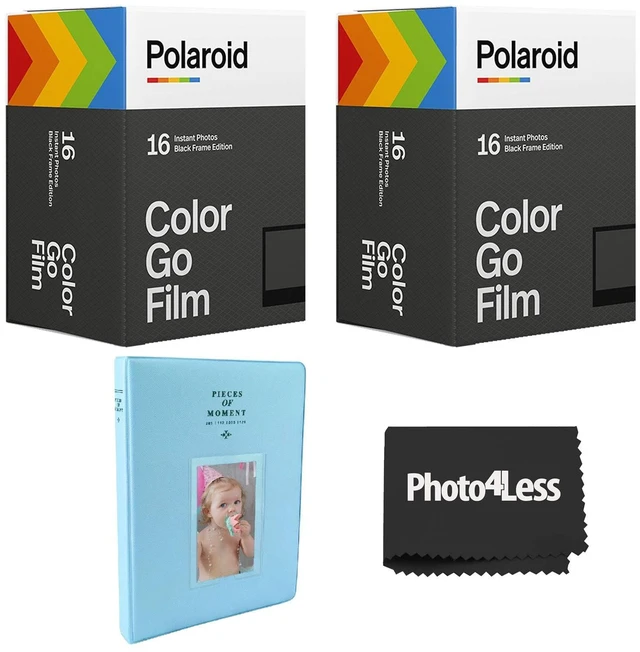 Main image of GO Color Instant Film - Black Frame - Double Pack X2 - (32 Exposures) Bundle + Photo Album