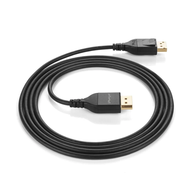 Alt view image 2 of 6 - 2m DisplayPort 1.4 Cable - 2 Pack, 8K, 4K, 1080p, HDR, VESA Certified