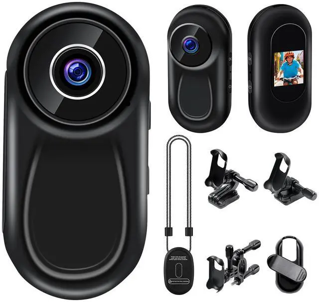 Main image of Body Camera with Audio and Video Recording Mini Action Camera 1080P Thumb Size Vlogging Cam Portable Wearable Camcorder with 360 Rotate Clip, Magnetic Clip for Traveling,Cycling,Outdoor Sports