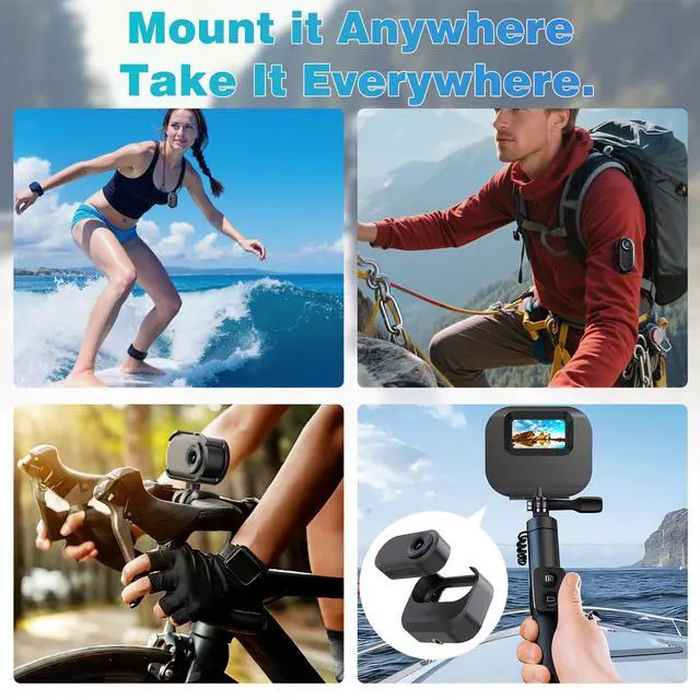 Alt view image 6 of 6 - Mini Body Camera 1080P, 64GB Wearable Action Camera, Magnetic Camera for Shirt, Thumb Size Hands Free Recording Necklace Body Cam for Pets, Travel, Work, Water Sports, Outdoor Adventures(Black)