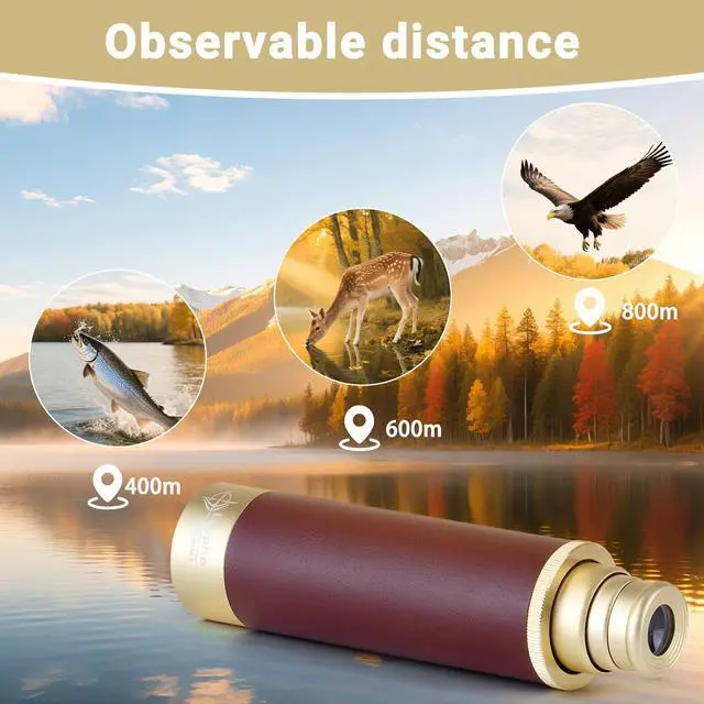 Alt view image 5 of 6 - Retro Pirate Telescope Zoomable with Treasure Map 25x30 Spyglass Portable Collapsible Handheld Telescope Vintage Monocular for Kids & Survival Gear