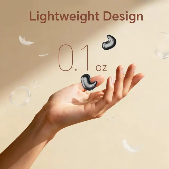 Alt view image 6 of 6 - Sleep Ear Buds Mini Flat Invisible Earbuds Sleeping Headphones for Side Sleepers, Comfortable Low Profile Small Tiny Discreet Micro Hidden Earbuds Wireless Bluetooth for Work, Small Ear Canals