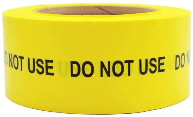 Main image of Do Not Use Tape, 2 Inch Removable Neon Yellow, 40 Yard/Roll | Writable 4-Mil Warning Tape with Bold Black Print and Clean-Remove Adhesive for Glass, Plastic and Tile. Made in USA