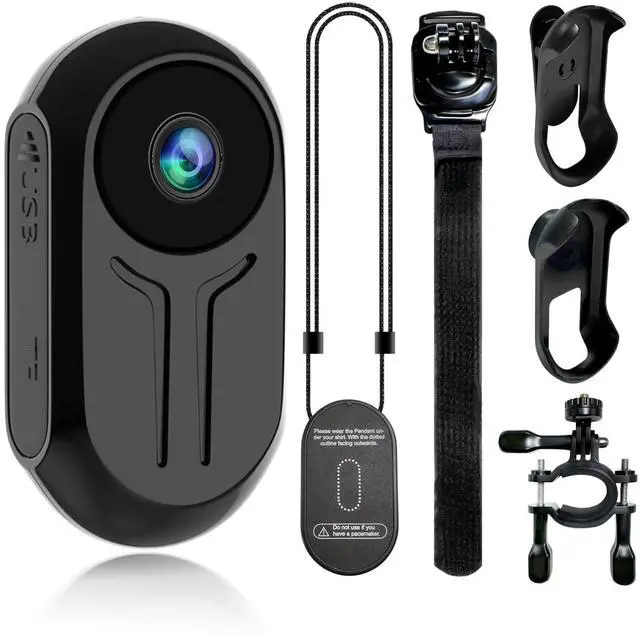 Main image of FHD 1080P Mini Thumb Sports Action Camera | Wearable POV Body Cameras with Audio and Video Recording, Small Vlogging Camera for Content Creators, Runners
