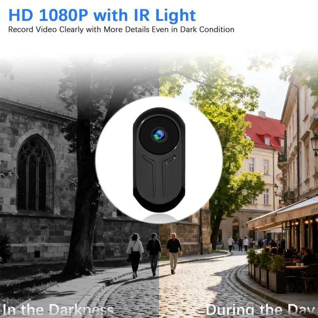 Alt view image 5 of 6 - FHD 1080P Mini Thumb Sports Action Camera | Wearable POV Body Cameras with Audio and Video Recording, Small Vlogging Camera for Content Creators, Runners