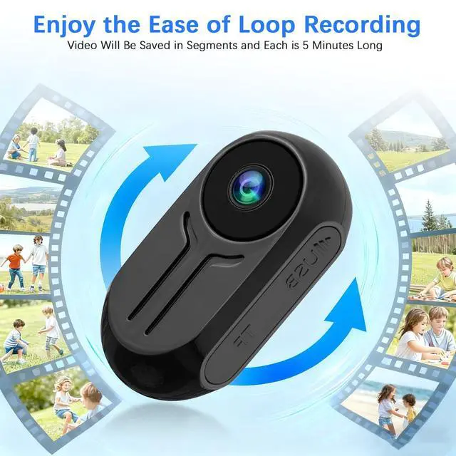 Alt view image 6 of 6 - FHD 1080P Mini Thumb Sports Action Camera | Wearable POV Body Cameras with Audio and Video Recording, Small Vlogging Camera for Content Creators, Runners