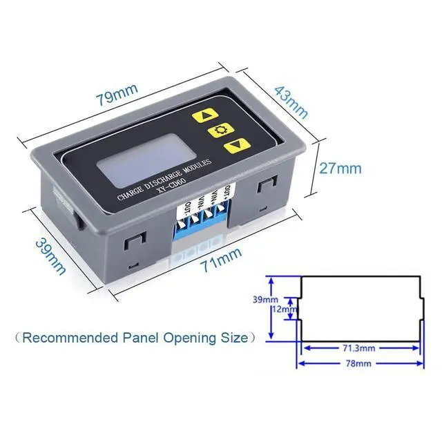 Alt view image 6 of 6 - ICSTATION Low Voltage Protector, DC 6V-60V 20A Low Voltage Cutoff with LCD Dplay Charge and Dcharge Controller Battery Overcharge Overdcharge Protector for Lithium Lead Acid Battery