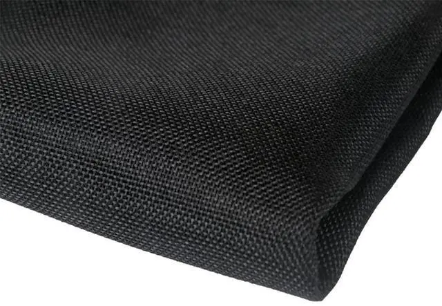 Main image of Speaker Grill Cloth Linen Single Layer Speaker Fabric Protective Dustproof Mesh Cloth Stereo Fabric Replacement for Home Stage Speakers, Media Cabinet, KTV Box (Black, 50 * 146cm)